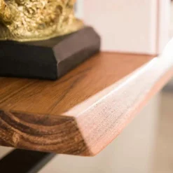 Wandplank Lean Acaciahout - Set van 3 stuks - Loft24.nl