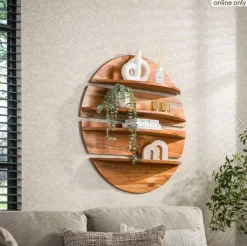 Wandplank Libbie Neemhout Set van 4 stuks - Loft24.nl