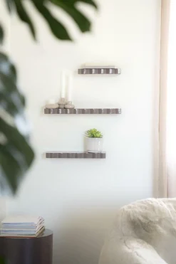 Wandplank Prinz Set van 3 stuks - Donker Taupe - Loft24.nl