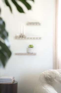 Wandplank Prinz Set van 3 stuks - Taupe - Loft24.nl