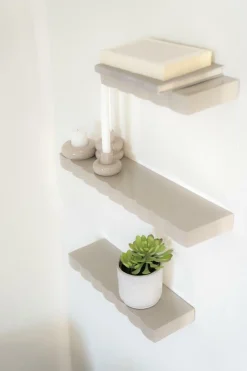 Wandplank Prinz Set van 3 stuks - Taupe - Loft24.nl