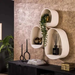 Wandplank Stone Marmer - Set van 3 Stuks - Loft24.nl