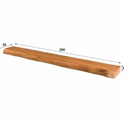 Wandplank/ TV-Meubel Tree Acaciahout - 200cm - Loft24.nl