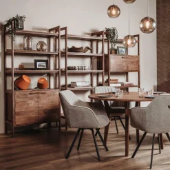 Wandrek Falcone met 2 deuren Acaciahout 200 x90 cm - Loft24.nl