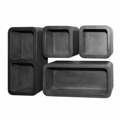 Wandschap Dark Clay - Set van 4 Stuks - Loft24.nl