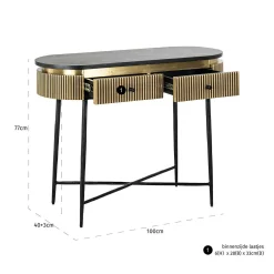 Wandtafel Ironville (Goud) - Loft24.nl