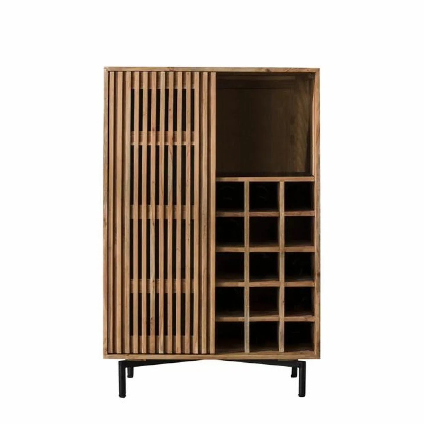 Wijnkast Slide Acaciahout voor 15 flessen - Loft24.nl