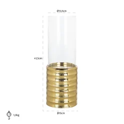 Windlicht Bodil groot (Gold) - Loft24.nl