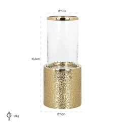 Windlicht Marlou klein (Gold) - Loft24.nl