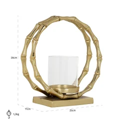 Windlicht Merlyn klein (Gold) - Loft24.nl