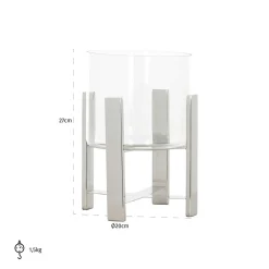 Windlicht Tiko zilver (Silver) - Loft24.nl