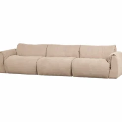 3-zits Bank Baggy Geweven chenille - Zand - Loft24.nl