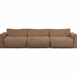 3-zits Bank Baggy Geweven chenille - Bruin - Loft24.nl