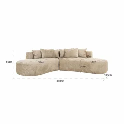 4-zits Bank Cassie Chenille - Desert - Loft24.nl