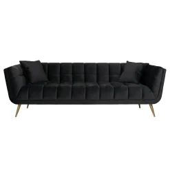 3-zits Bank Huxley Velvet - Antraciet - Loft24.nl