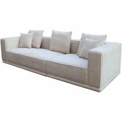 3-zits Bank Lusso Chenille - Beige - Loft24.nl