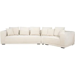 4-zits Bank Lusso Chenille - Beige - Loft24.nl