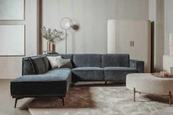 2,5-zits Hoekbank Leeds - Blauw (Links) - Loft24.nl