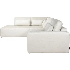 3-zits Hoekbank Lund Chenille - Crème - Loft24.nl