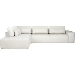 3-zits Hoekbank Lund Chenille - Crème - Loft24.nl