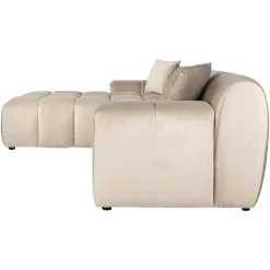 3-zits Loungebank Cube Links Chenille - Khaki - Loft24.nl