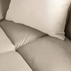 3-zits Loungebank Cube Rechts Chenille - Khaki - Loft24.nl