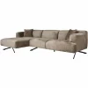 3-zits Loungebank Donovan Links Chenille - Taupe - Loft24.nl