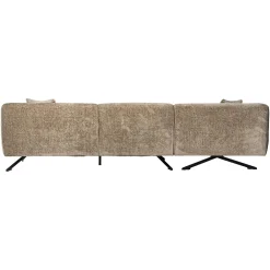 3-zits Loungebank Donovan Links Chenille - Taupe - Loft24.nl