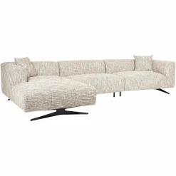 3-zits Loungebank Hoxton Links Chenille - Naturel - Loft24.nl