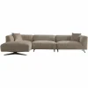 3-zits Loungebank Hoxton Links Chenille - Beige - Loft24.nl