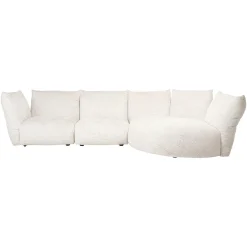 3-zits Loungebank Loyd Chenille - Crème - Loft24.nl
