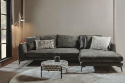 2,5-zits Loungebank Nottingham Velvet - Olijfgroen (Lounge Rechts) - Loft24.nl