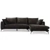 2,5-zits Loungebank Nottingham Velvet - Antraciet (Lounge Rechts) - Loft24.nl
