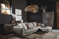 2,5-zits Loungebank Nottingham - Grijs (Lounge Rechts) - Loft24.nl