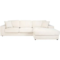 2,5-zits Loungebank Santos Rechts Chenille - Beige - Loft24.nl