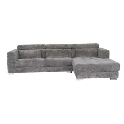 3-zits Lounge/Hoekbank Brighton - Licht Grijs (lounge Rechts) - Loft24.nl