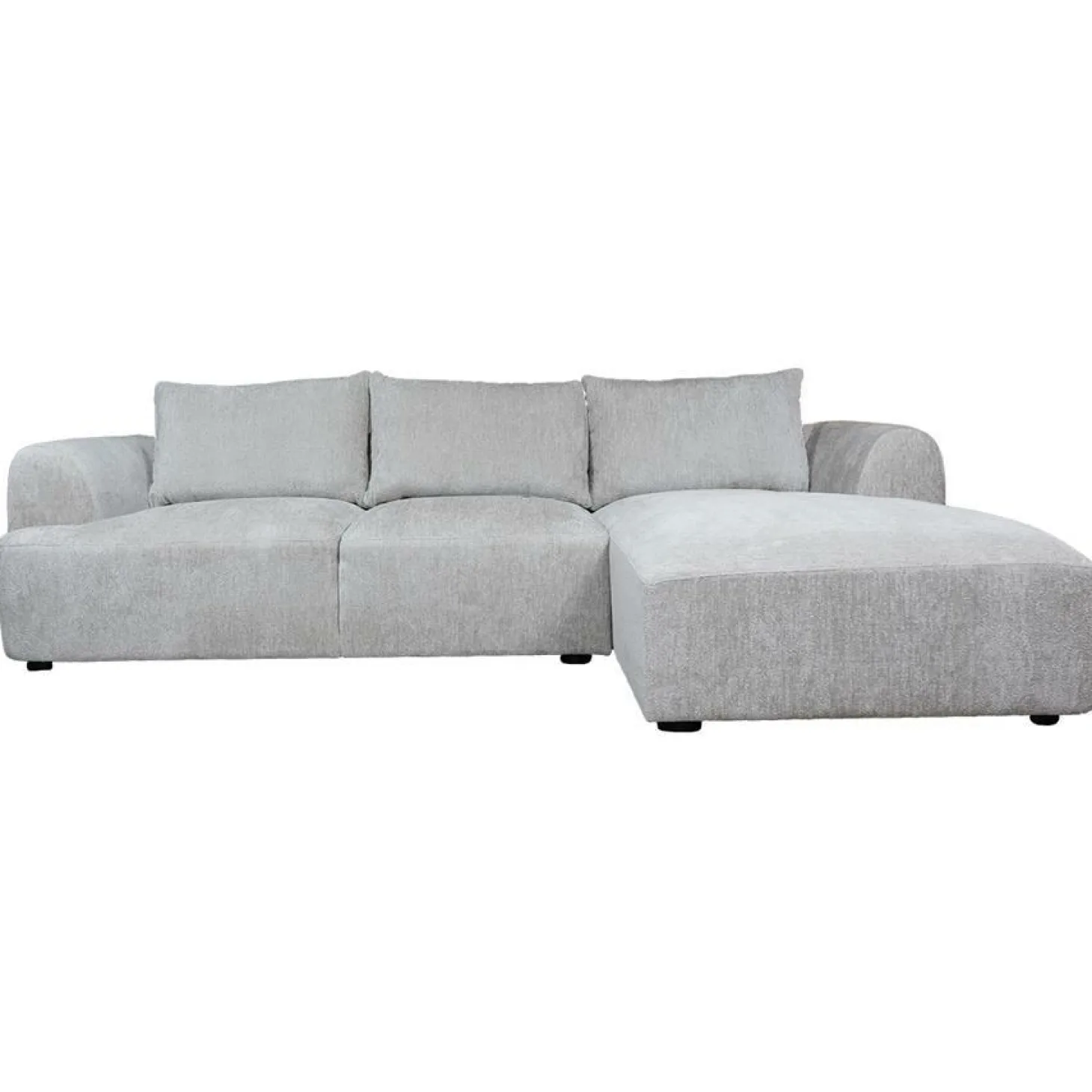 2,5-zits Lounge/Hoekbank Canterbury - Licht grijs (Lounge Rechts) - Loft24.nl