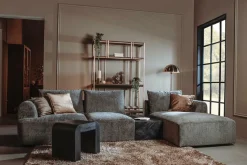 2,5-zits Lounge/Hoekbank Canterbury - Grijs (Lounge Rechts) - Loft24.nl