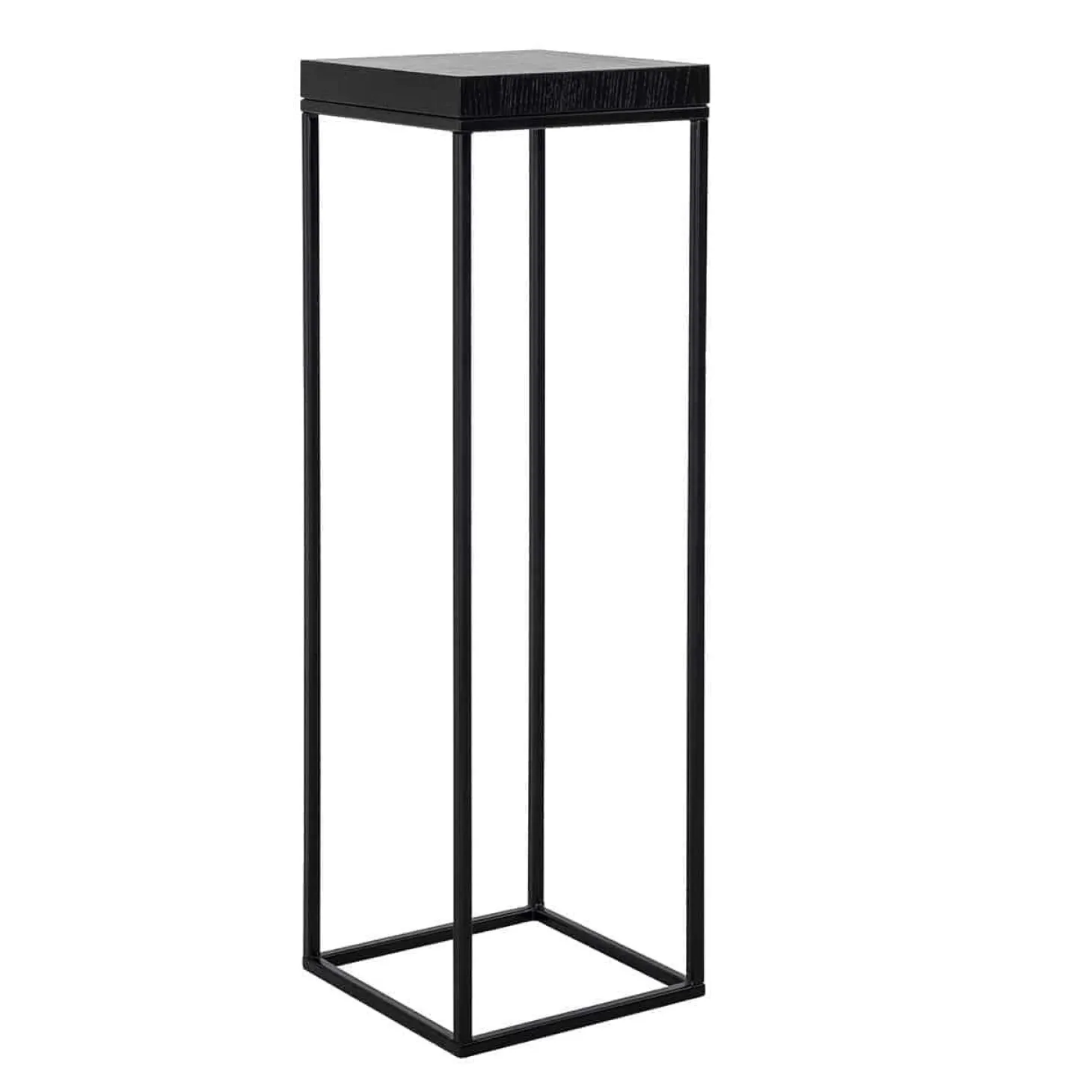 Zuil Oakura Hout en Staal 95cm hoog kleur zwart - Loft24.nl